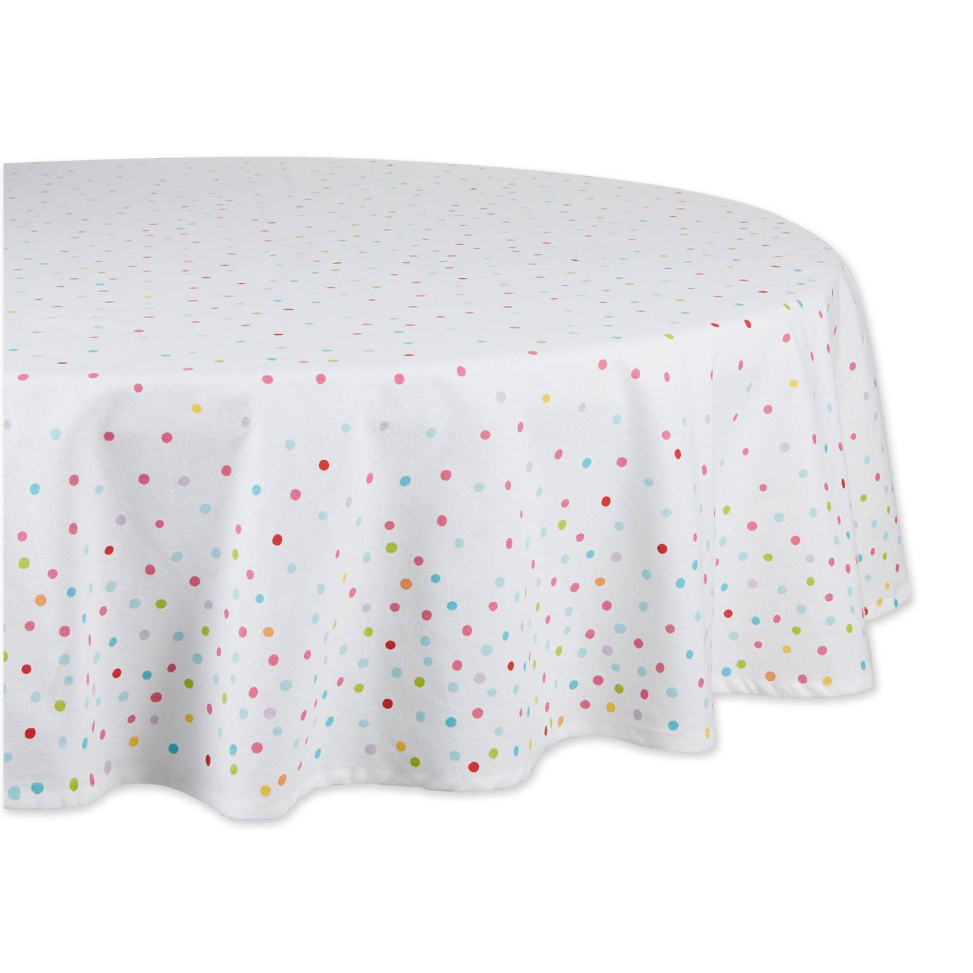 DII® 70" Round Confetti Toss Printed Tablecloth